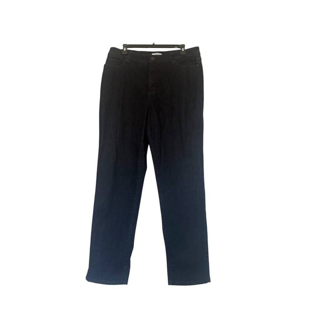 Croft & Barrow Women's Dark Wash Jeans Straight Skinny Mature Jeans Size 16